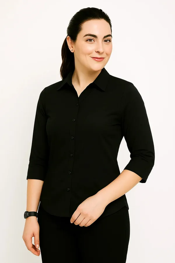 Black_Premium_Cotton_Shirt_For_Women