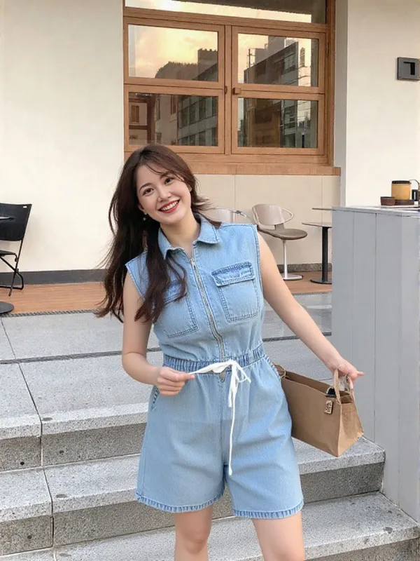 Light_Blue_Premium_Cotton_Romper_For_Women