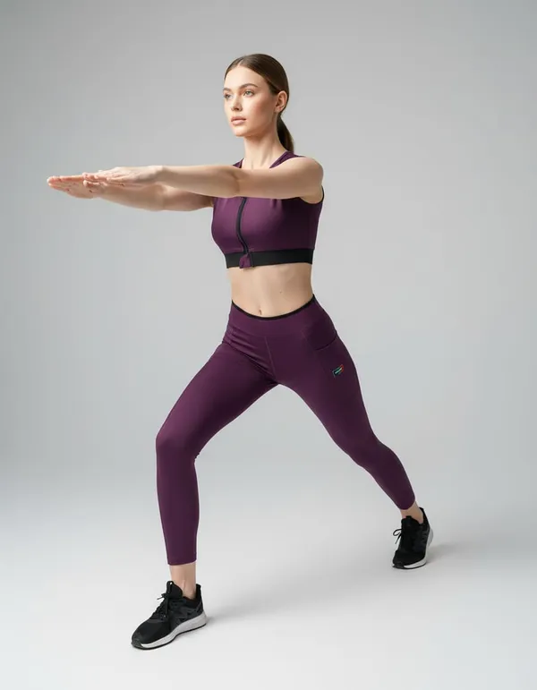 Purple_Premium_Cotton_Activewear_Set_For_Women