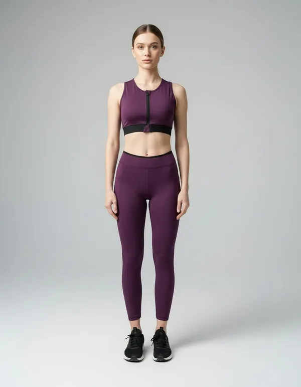 Purple_Premium_Cotton_Activewear_Set_For_Women