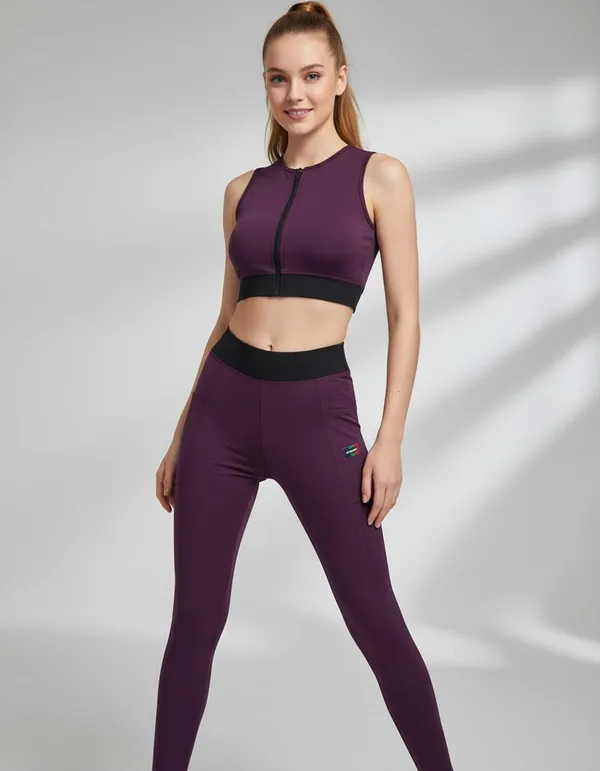 Purple_Premium_Cotton_Activewear_Set_For_Women