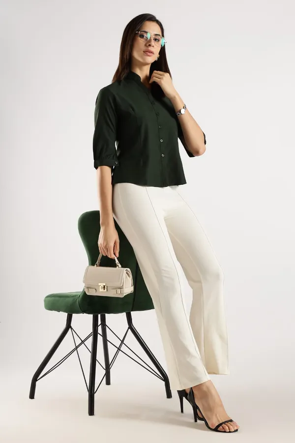 Pista_Green_Premium_Cotton_Shirt_For_Women