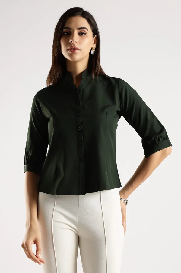 Pista_Green_Premium_Cotton_Shirt_For_Women