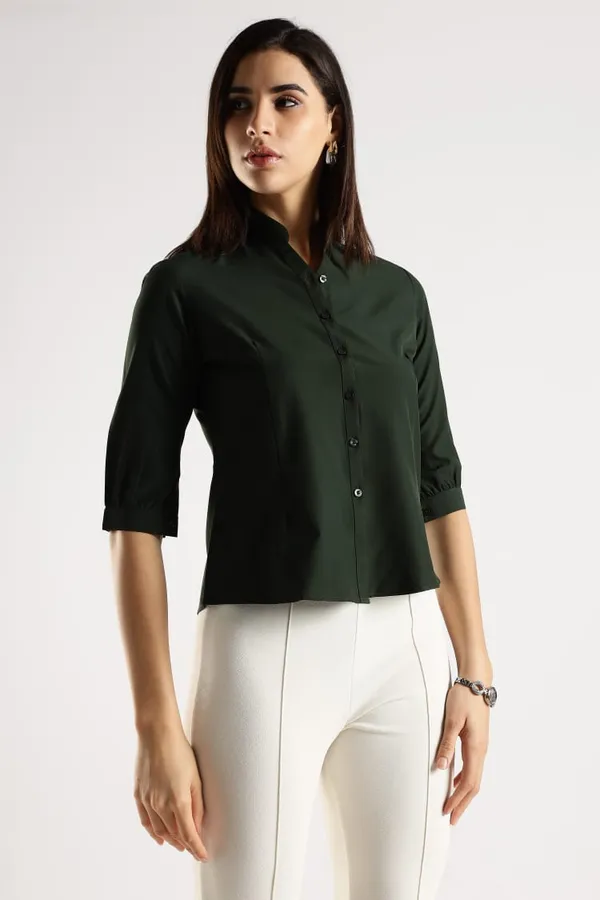 Pista_Green_Premium_Cotton_Shirt_For_Women