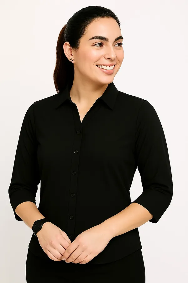 Black_Premium_Cotton_Shirt_For_Women