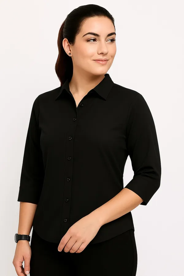 Black_Premium_Cotton_Shirt_For_Women