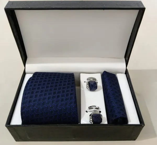 Navy_Blue_Premium_Cotton_Tie_Set_For_Men