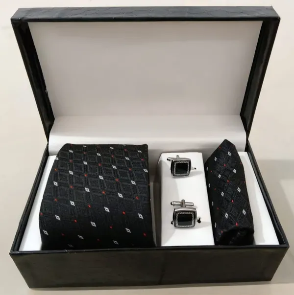 Black_Premium_Cotton_Tie_Set_For_Men