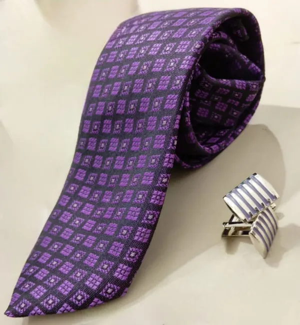 Purple_Premium_Cotton_Tie_Set_For_Men