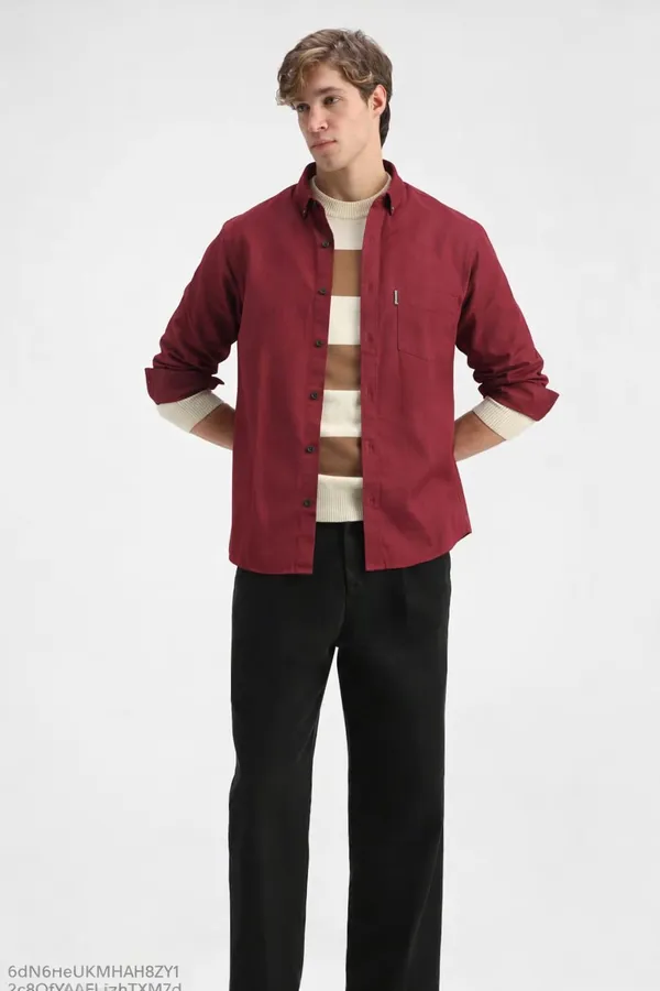 Marron_Premium_Cotton_Shirt_For_Men