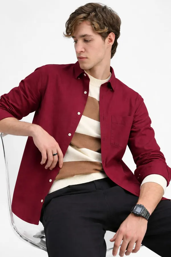 Marron_Premium_Cotton_Shirt_For_Men