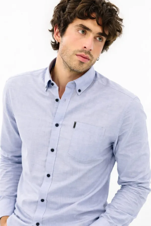 LightBlue_Premium_Cotton_Shirt_For_Men