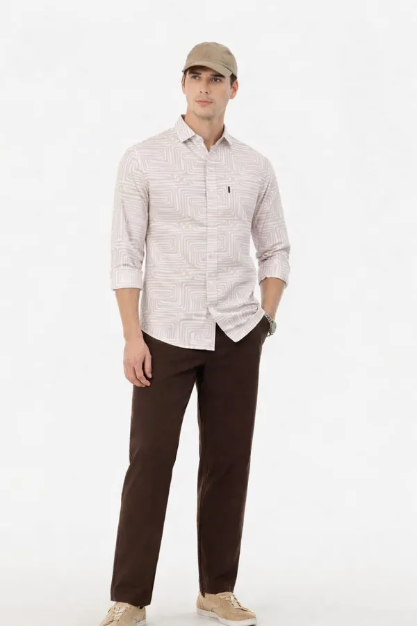 Beige_Premium_Cotton_Shirt_For_Men