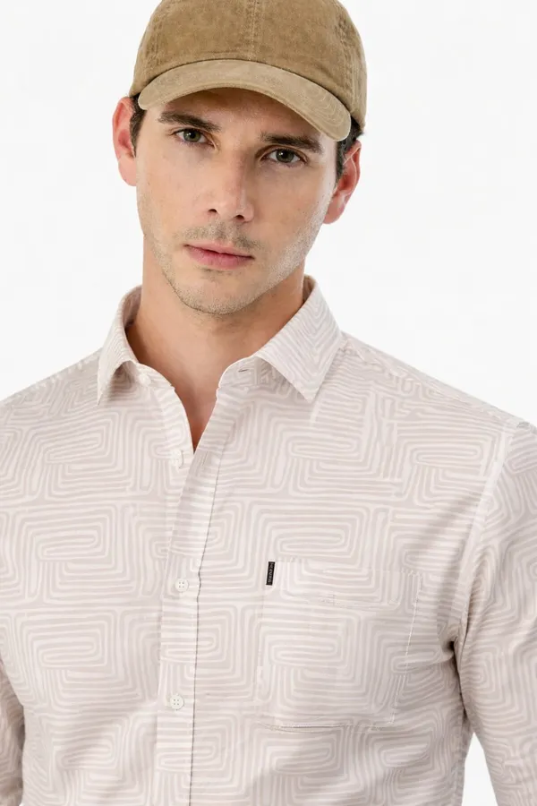 Beige_Premium_Cotton_Shirt_For_Men