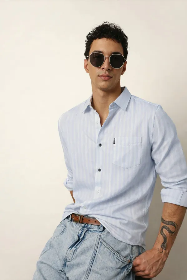 Light_Blue_Premium_Cotton_Shirt_For_Men