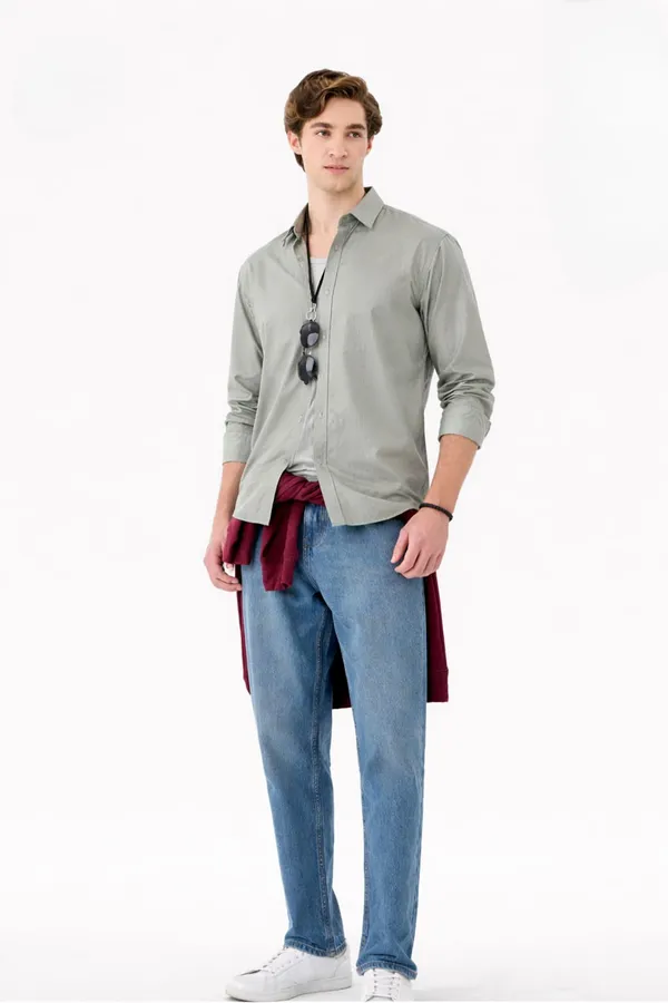 Pista_Green_Premium_Cotton_Shirt_For_Men