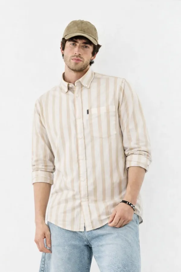 Beige_Premium_Cotton_Shirt_For_Men