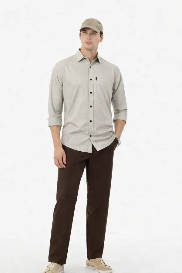 Beige_Premium_Cotton_Shirt_For_Men