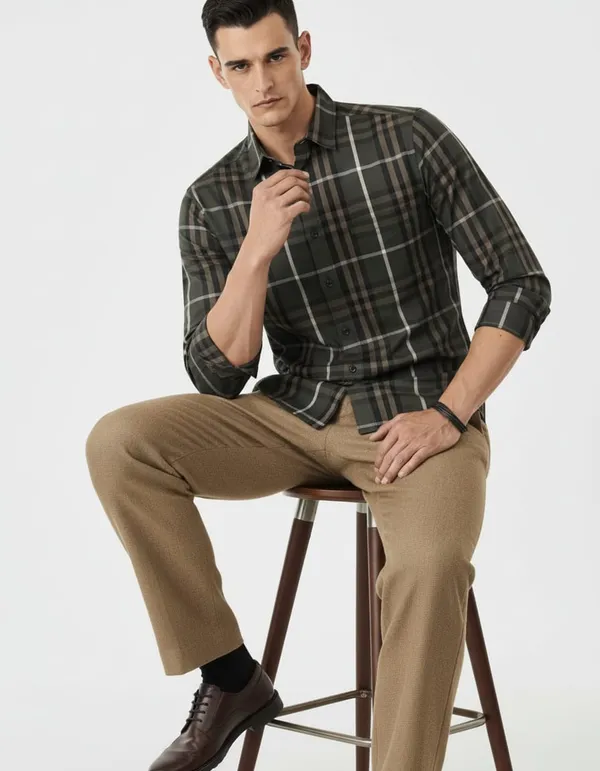Green_Premium_Cotton_Shirt_For_Men