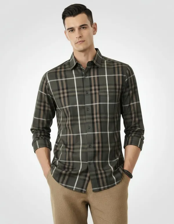 Green_Premium_Cotton_Shirt_For_Men