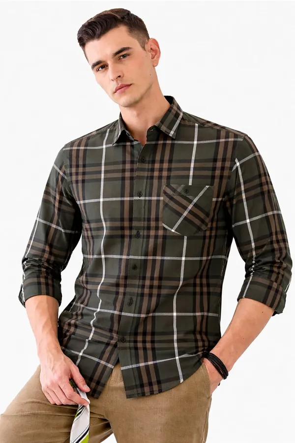 Green_Premium_Cotton_Shirt_For_Men
