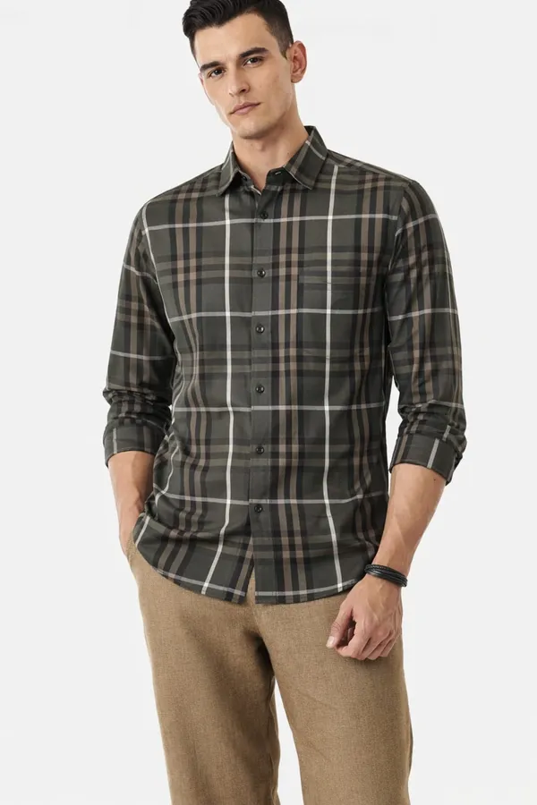 Green_Premium_Cotton_Shirt_For_Men