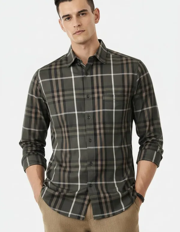 Green_Premium_Cotton_Shirt_For_Men