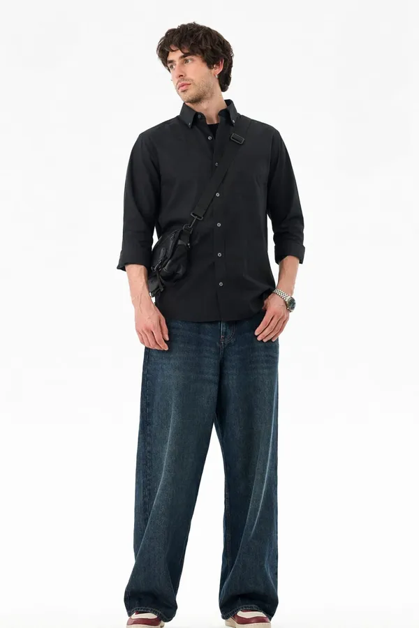 Black_Premium_Cotton_Shirt_For_Men