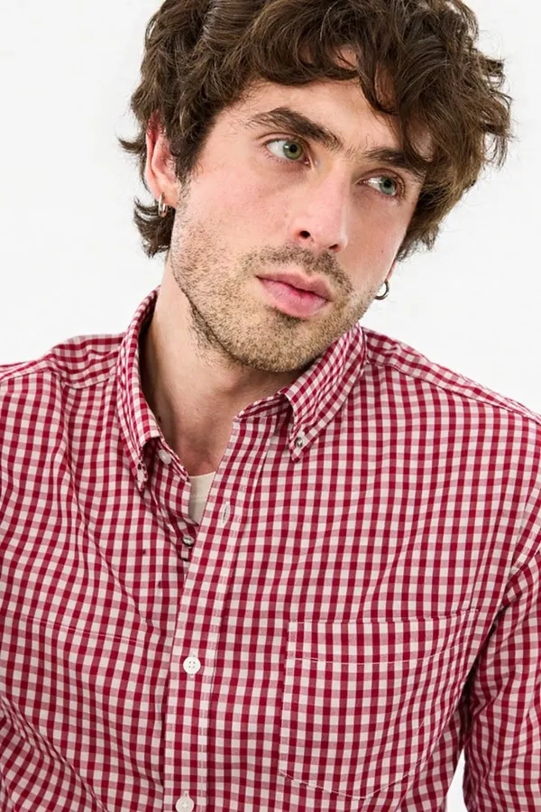 Red_Premium_Cotton_Shirt_For_Men