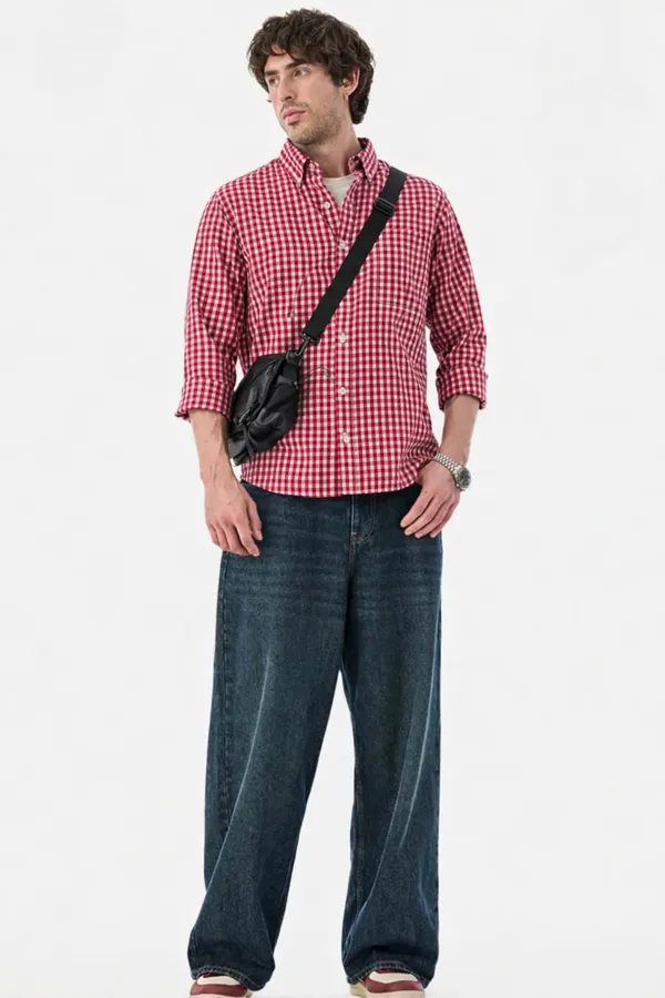 Red_Premium_Cotton_Shirt_For_Men
