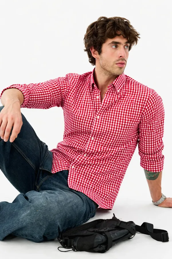Red_Premium_Cotton_Shirt_For_Men
