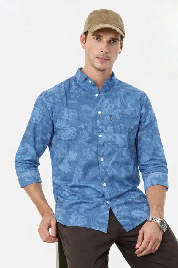 Blue_Premium_Cotton_Shirt_For_Men