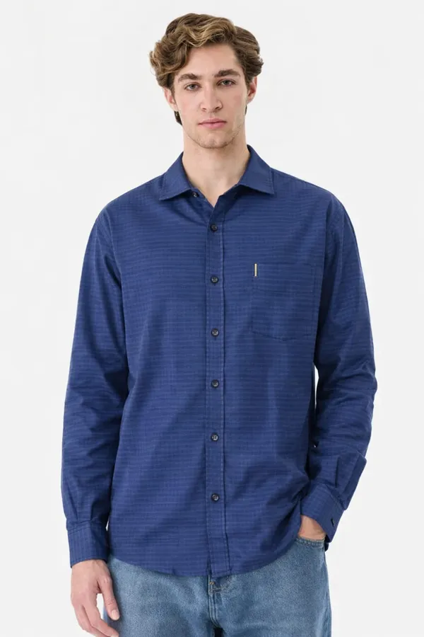 Blue_Premium_Cotton_Shirt_For_Men