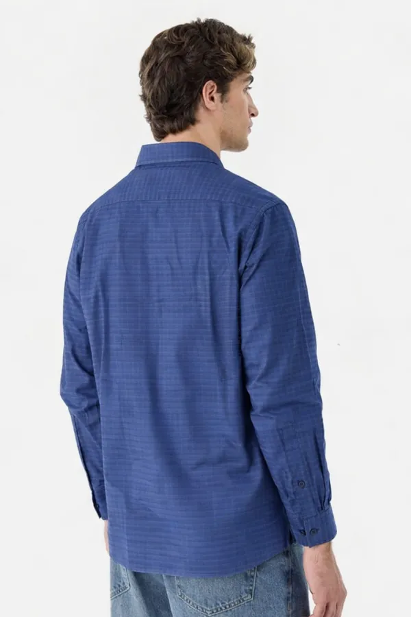 Blue_Premium_Cotton_Shirt_For_Men