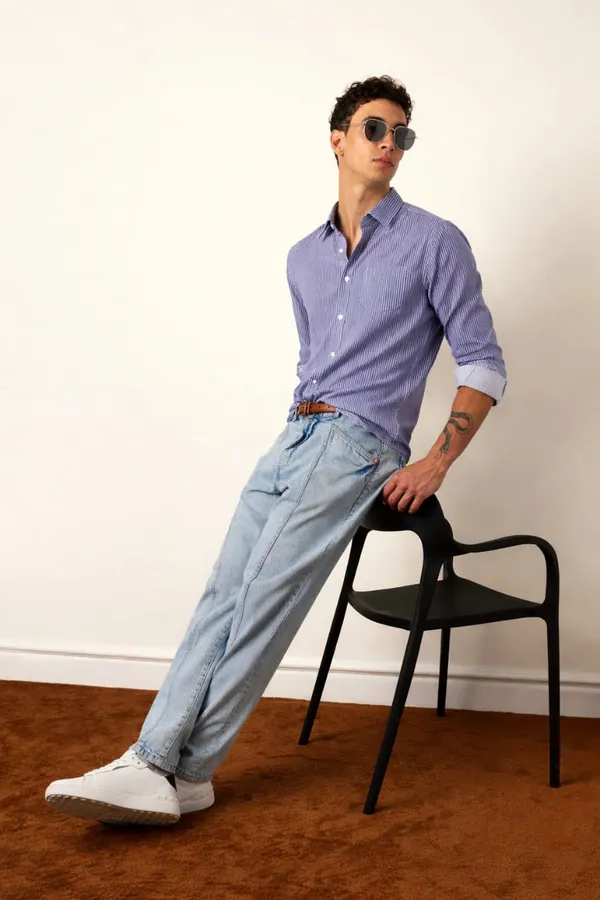 Blue_Premium_Cotton_Shirt_For_Men