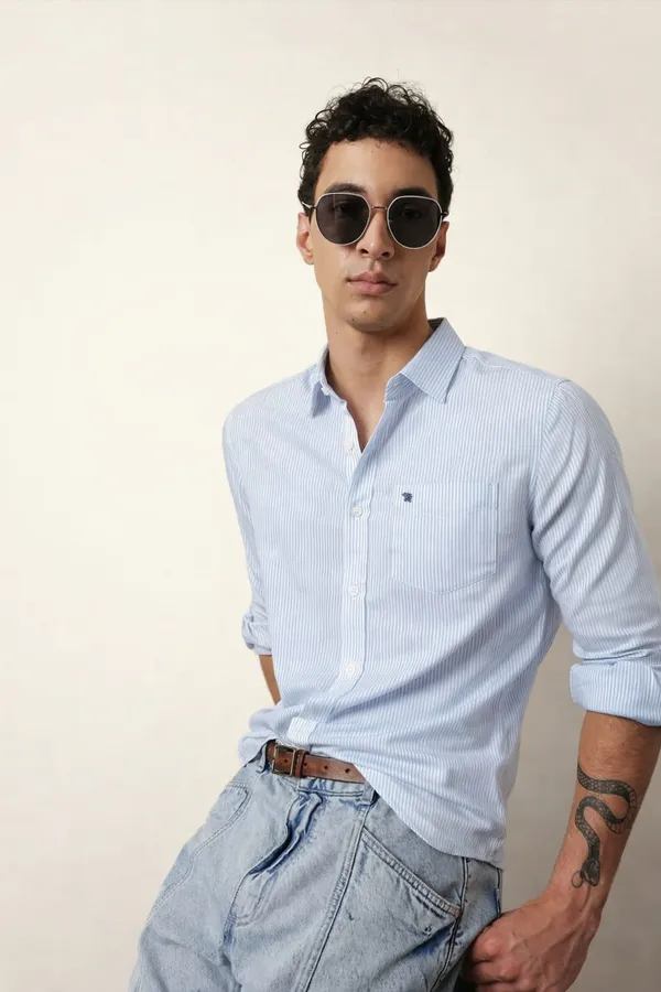 Light_Blue_Premium_Cotton_Shirt_For_Men