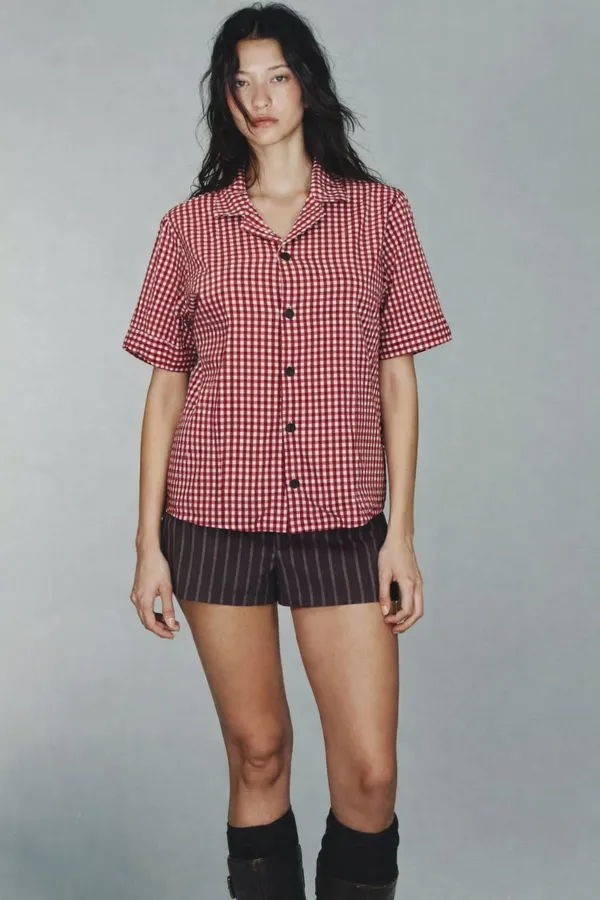 Red_Premium_Cotton_Shirt_For_Women