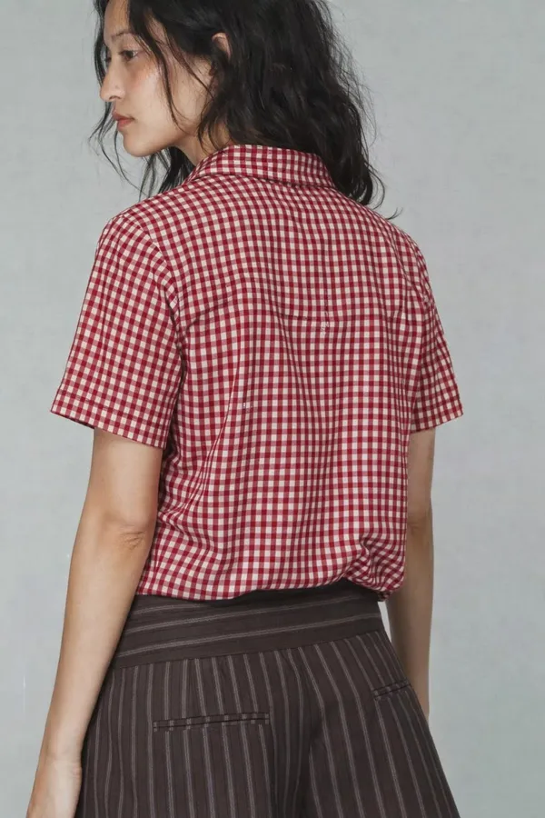 Red_Premium_Cotton_Shirt_For_Women