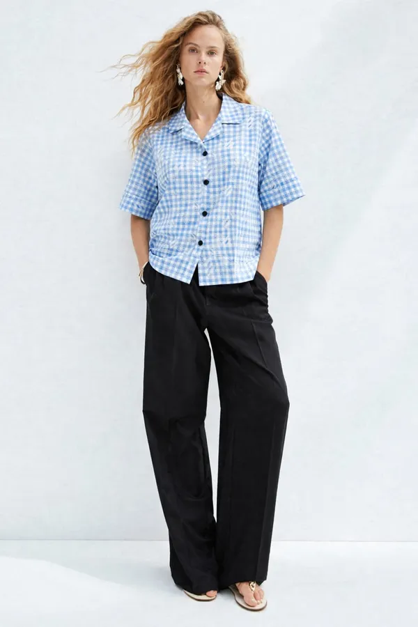Sky_Blue_Premium_Cotton_Shirt_For_Women