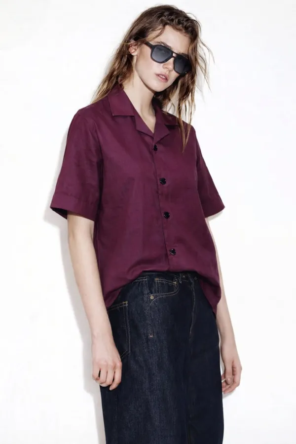Maroon_Premium_Cotton_Shirt_For_Women