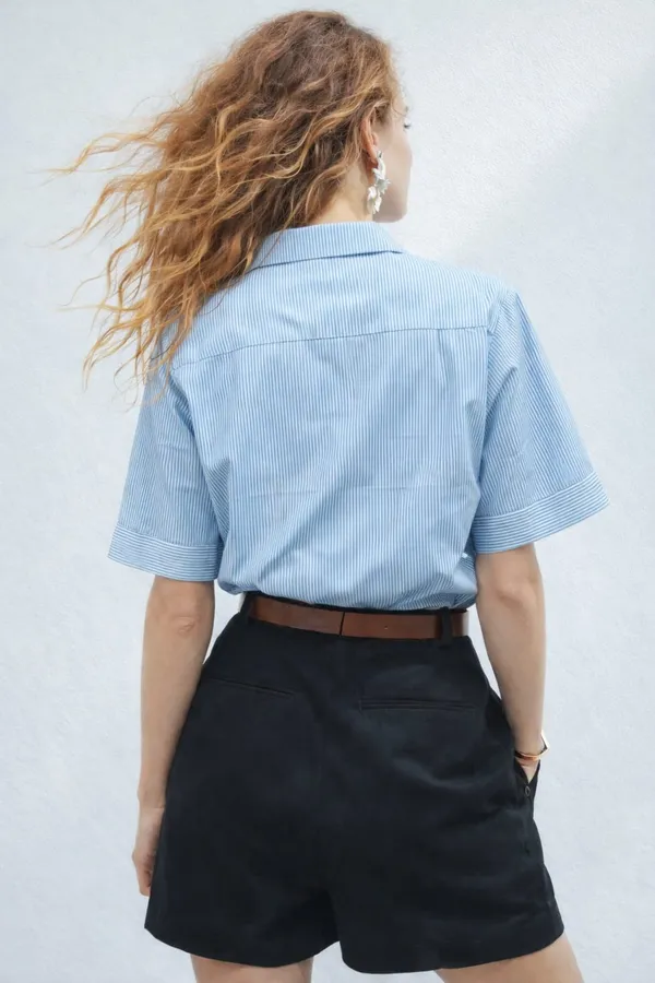 Sky_Blue_Premium_Cotton_Shirt_For_Women