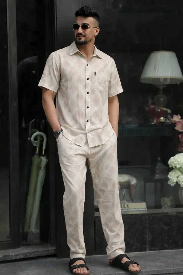 Beige_Premium_Cotton_Co-Ord_Set_For_Men