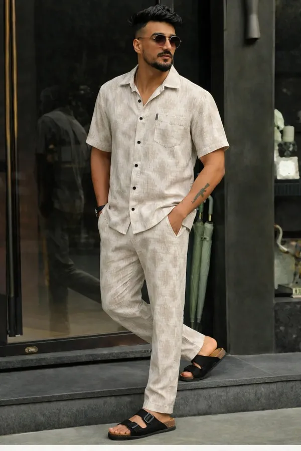 Beige_Premium_Cotton_Co-Ord_Set_For_Men