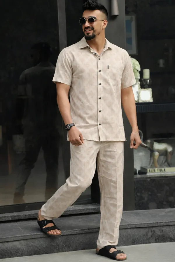 Beige_Premium_Cotton_Co-Ord_Set_For_Men