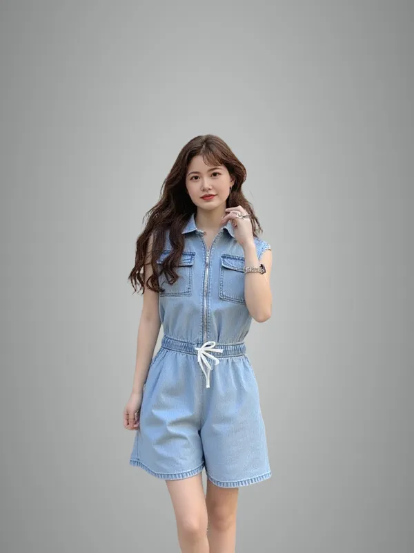 Light_Blue_Premium_Cotton_Romper_For_Women