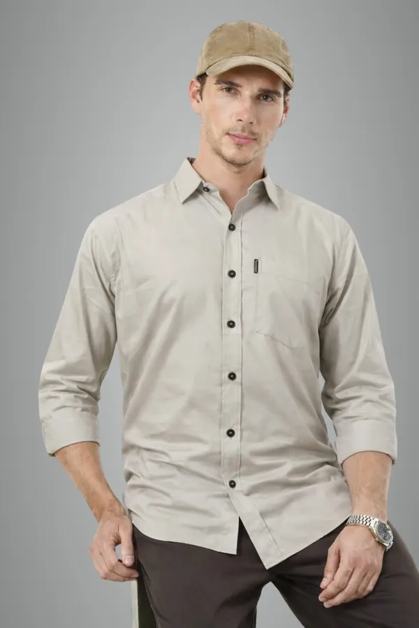 Beige_Premium_Cotton_Shirt_For_Men