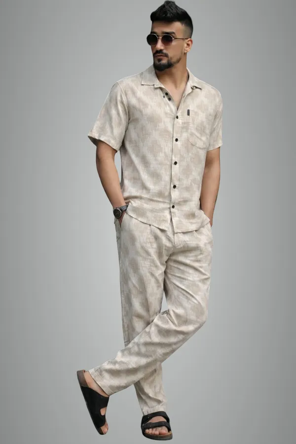 Beige_Premium_Cotton_Co-Ord_Set_For_Men