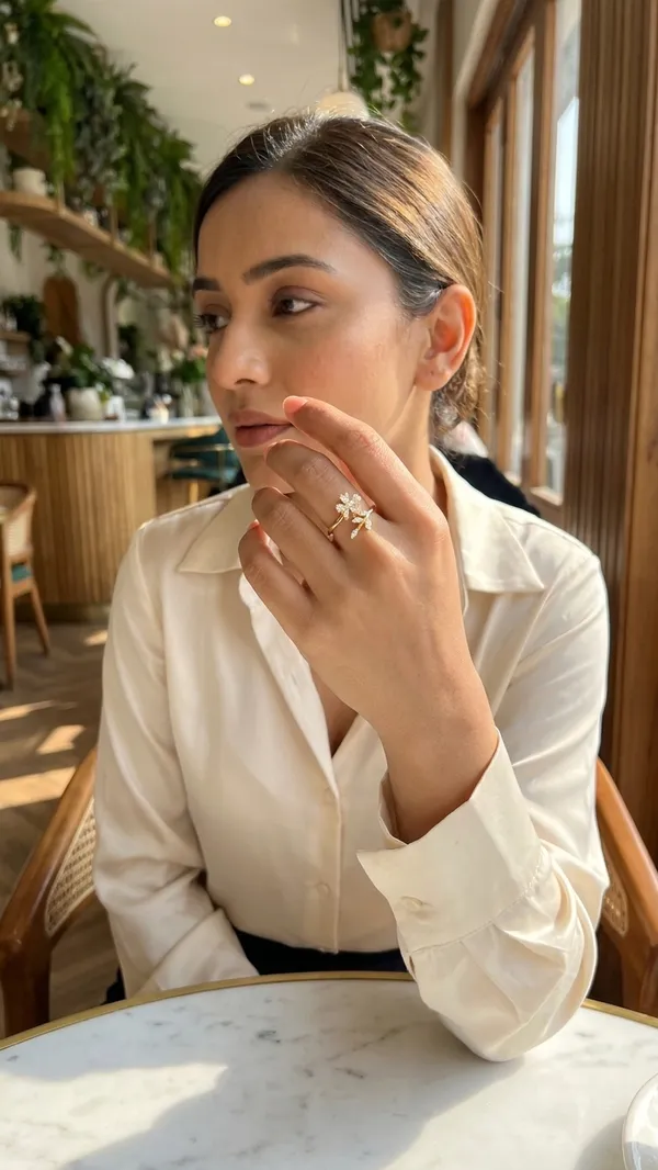 18K_Gold_Plated_Flower_and_Leaf_Bypass_Ring_-_Handcrafted_Dainty_adjustable_Crystal_Ring_for_Women