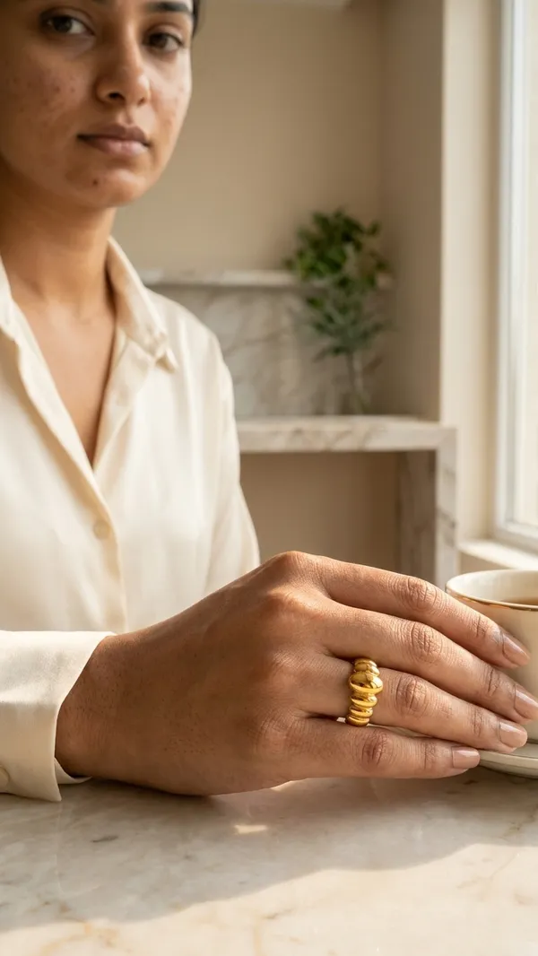 18K_Gold_Plated_Ridged_Dome_Ring_-_Chunky_Croissant_Band_Ring_for_Women_-_Bold_Statement_Jewelry