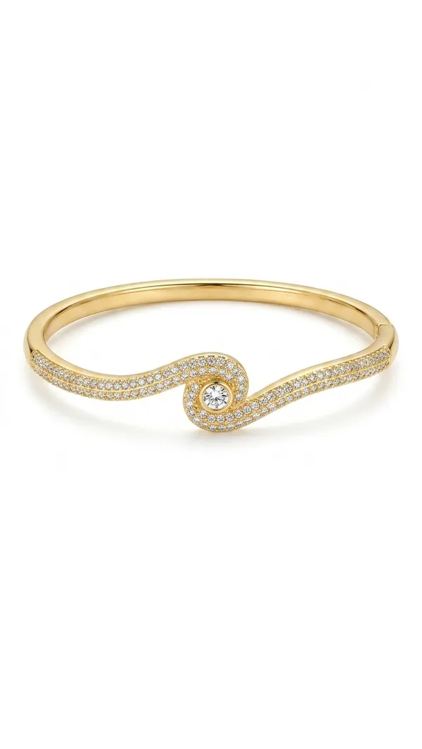 18K_Gold_Plated_Zircon_Studded_Interlocking_Wave_Hinge_Bangle_Bracelet_for_Women